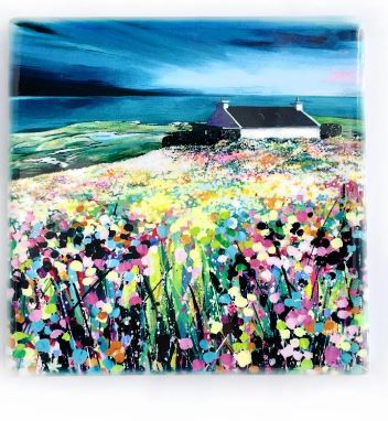 Avril Thomson-Smith Coaster - A Field of Flowers