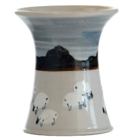 Highland Stoneware X- Small Cylinder Vase - Sheep