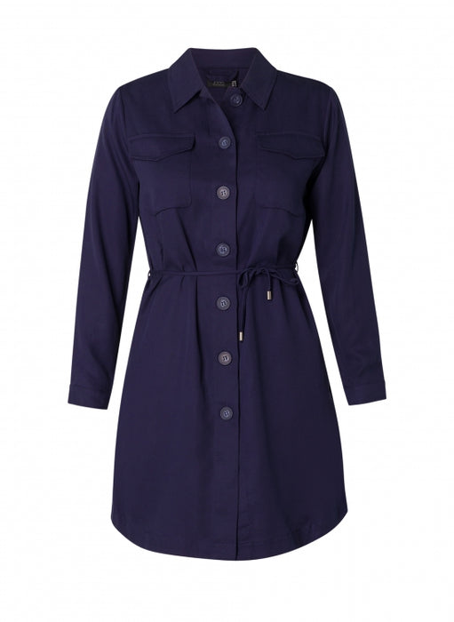 NOW 25% OFF: Yest Clothing Graziella Long Blouse in Deep Blue
