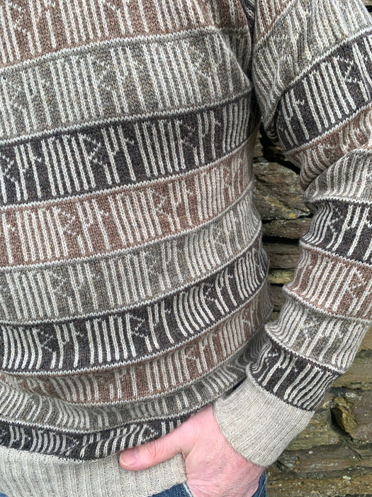 Orkney Runic Crewneck Sweater in Shorelines