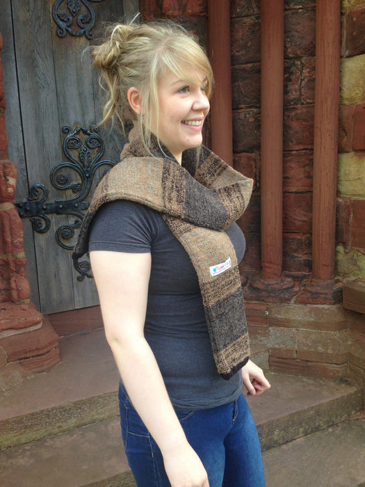 Judith Glue Orkney View Scarf in Peat