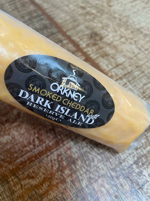 Island Smokery Orkney Smoked Cheddar Cheese with Dark Island Ale