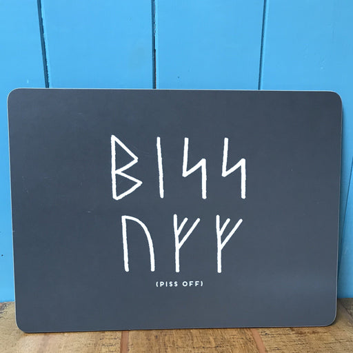 Orkney Viking Rude Runes 'P*ss Off' Large Placemat