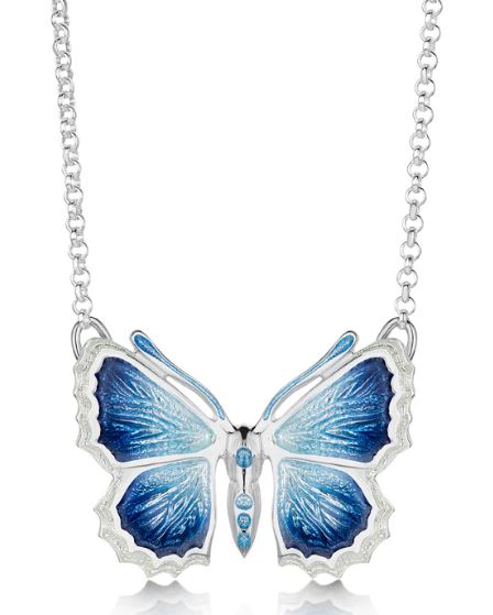 Sheila Fleet Butterfly Necklet in Holly Blue (EN286)