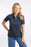 NEW Weird Fish Pammie Organic Cotton Polo Top in Navy