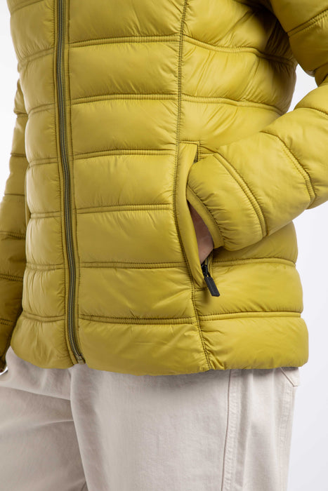 NEW Weird Fish Eshka Padded Hooded Jacket in Tarragon