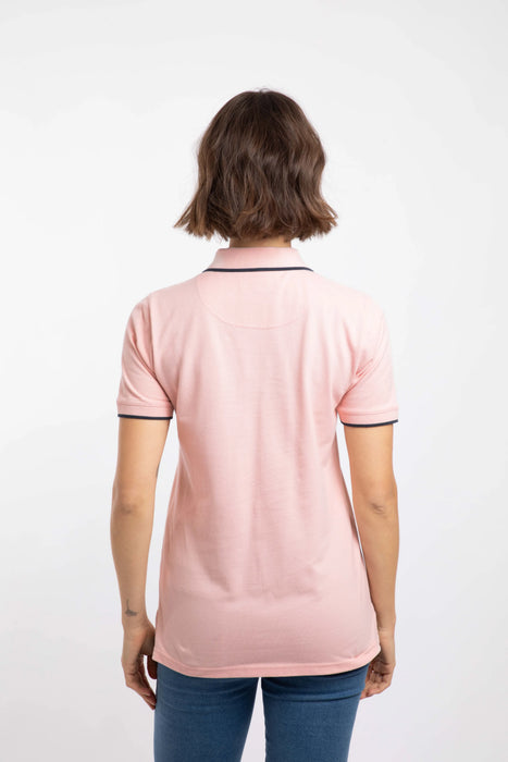 NEW Weird Fish Pammie Organic Cotton Polo Top in Pink