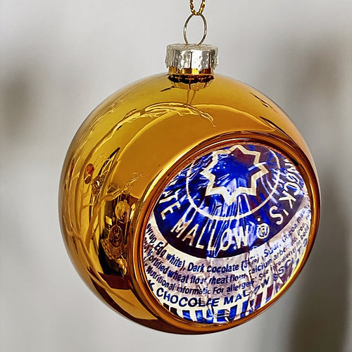Very Special Glass Gold Tunnocks Bauble