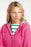 NEW Weird Fish Chicoa Full Zip Hooded Classic Macaroni Hoodie in Peony