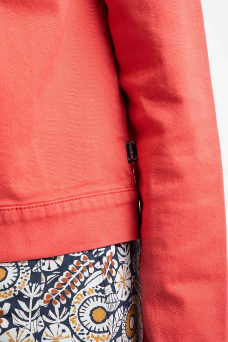 NEW Weird Fish Rosanna Canvas Jacket in Flamingo