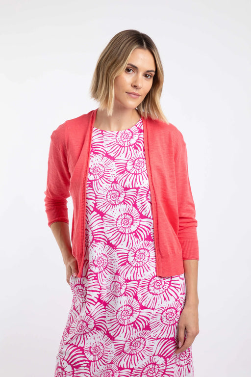NEW Weird Fish Limon Cardigan in Flamingo