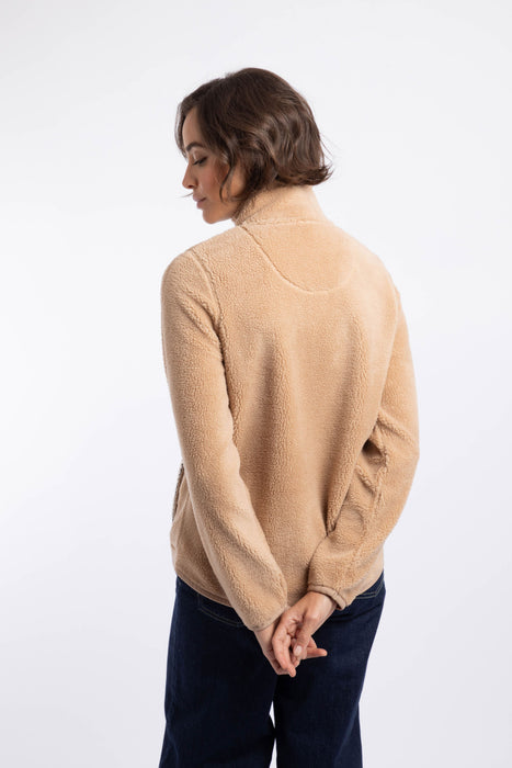 NEW Weird Fish - Lucille Lightweight Full Zip Borg Fleece Taupe