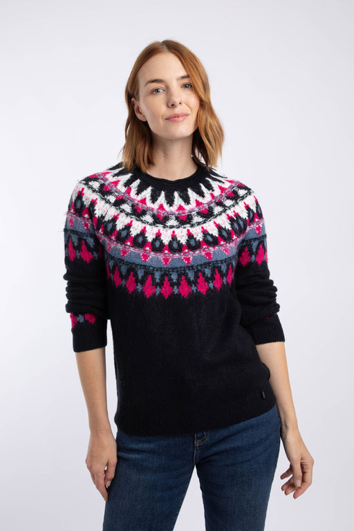NEW Weird Fish Lowell Fair Isle Jumper -  Navy