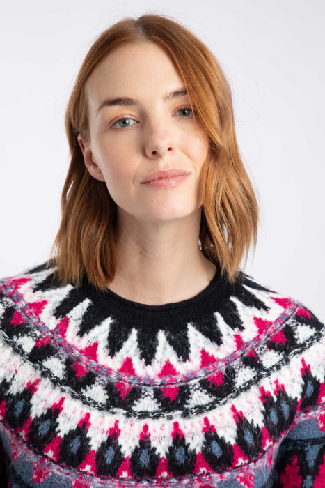 NEW Weird Fish Lowell Fair Isle Jumper -  Navy