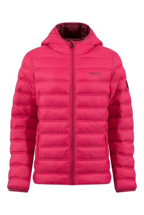 NEW Weird Fish Eshka Padded Hooded Jacket in Foxglove