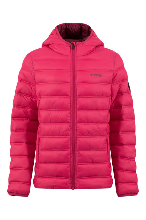 NEW Weird Fish Eshka Padded Hooded Jacket in Foxglove