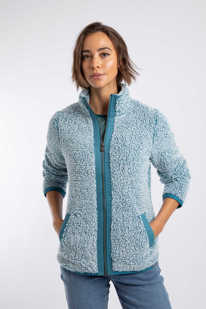 NEW Weird Fish - Clove Cosy Full Zip Fleece in Deep Ocean