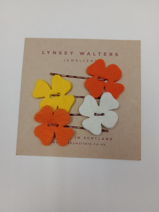 Lynsey Walters - Set of 4 Flower Hairslides