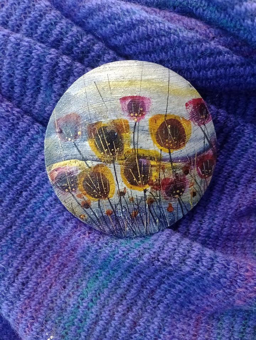 Skaramanda Jewellery - Poppies Wrap Pin