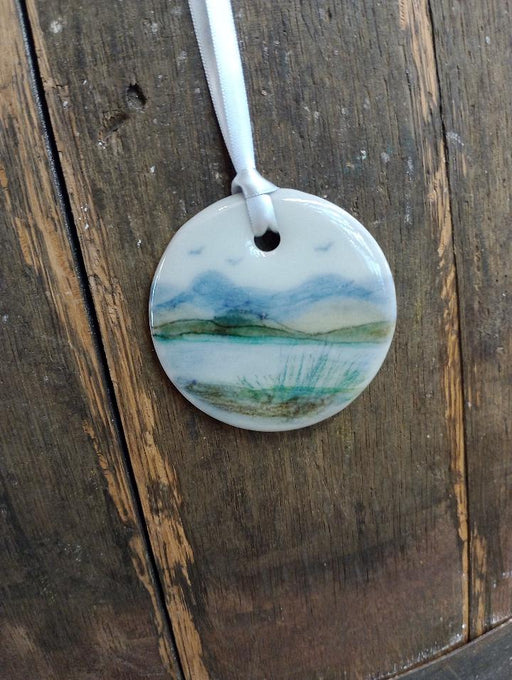 Highland Stoneware Landscape Hanging Ornament