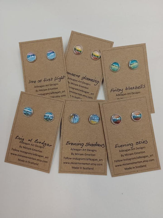 Ailleagan Art by Miriam Emerton - Stud Earrings