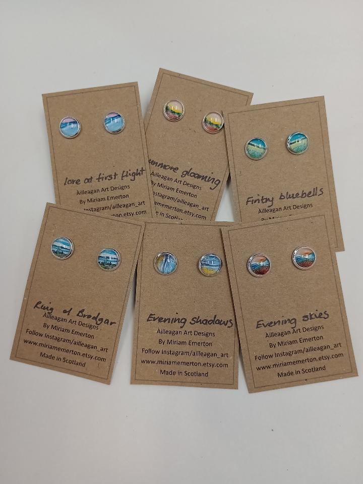 Ailleagan Art by Miriam Emerton - Stud Earrings
