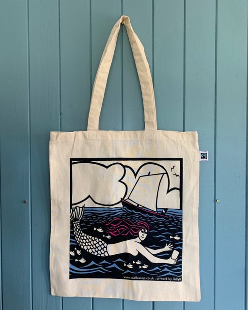 Mella Fair Trade Tote Bag - Mermaid Design