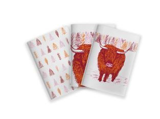 Cherith Harrison - Trusty Highland Cow Set of 3 A5 Notebooks