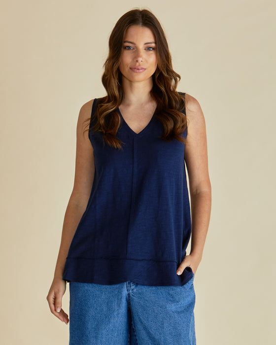 Betty Basics Navy Mariah Tank Top