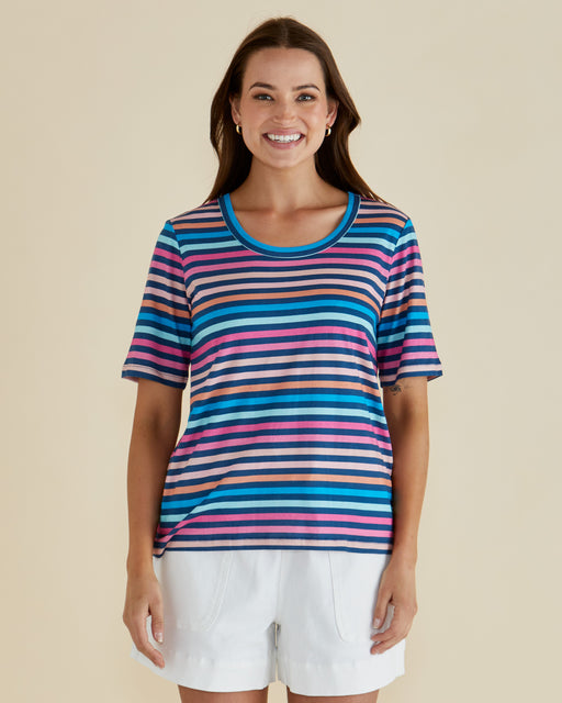 Betty Basics Riley Multi Stripe Tee