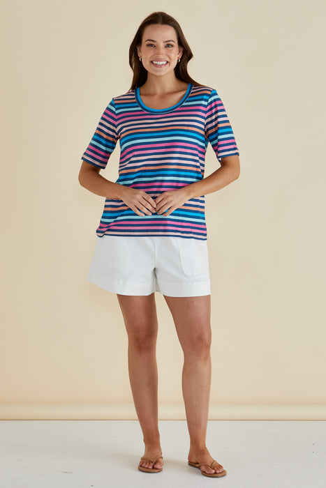 Betty Basics Riley Multi Stripe Tee