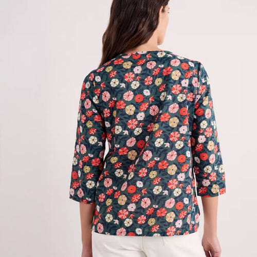 Seasalt Watercolour Sketch Top - Winding Petunias Grove