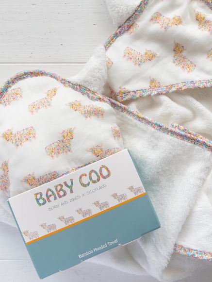 Hairy Coo & Co. - 'Baby Coo' Highland Cow Hooded Towel
