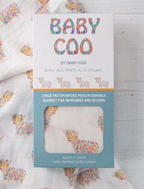 Hairy Coo & Co. - 'Baby Coo' Highland Cow Muslin