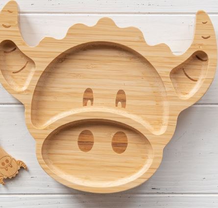 Hairy Coo & Co. - 'Baby Coo' Children's Highland Cow Bamboo Plate