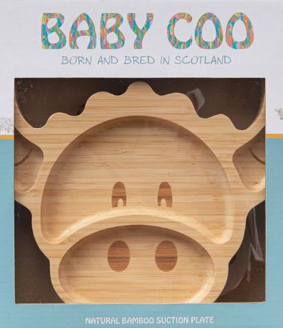 Hairy Coo & Co. - 'Baby Coo' Children's Highland Cow Bamboo Plate