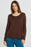 NEW Betty Basics Cho Westin Blended Wool Tee - Chocolate