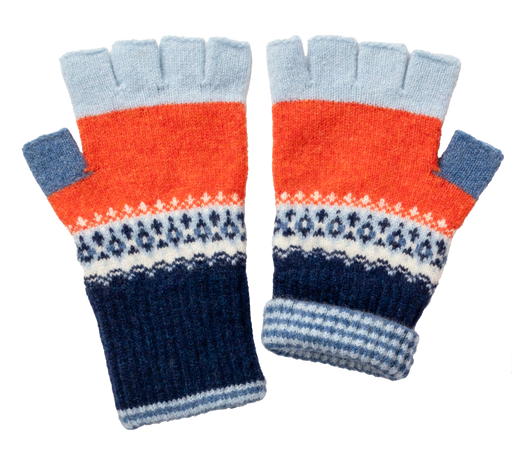 NEW Eribé Alloa Fingerless Gloves -  Blue-Bella
