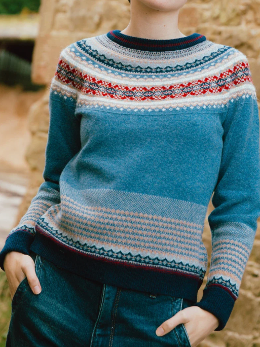 NEW Eribe Alpine Long Sweater - Blue Morning