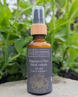 North Shore Cosmetics Co - Fragrance Free Hand Cream with Vitamin E and Bulgarian Rosehip Oil