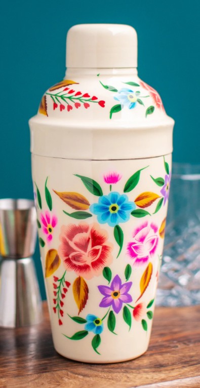 Ian Snow - Hand-painted Stainless Steel Cocktail Shaker