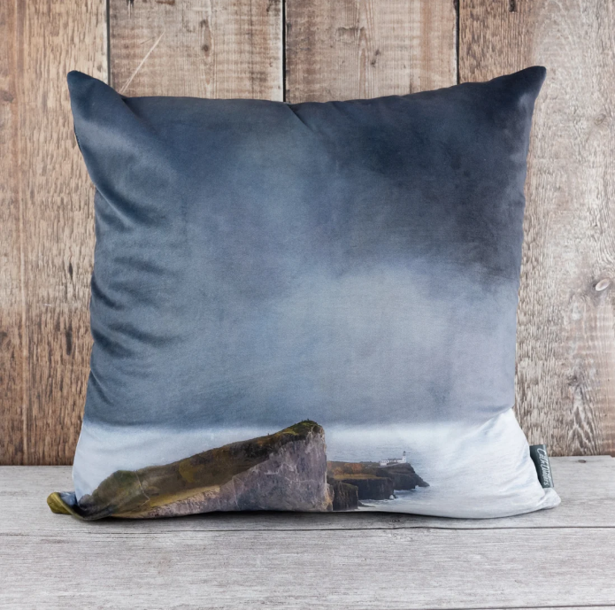 Cath Waters - Neist Point Isle Of Skye Velvet Cushion