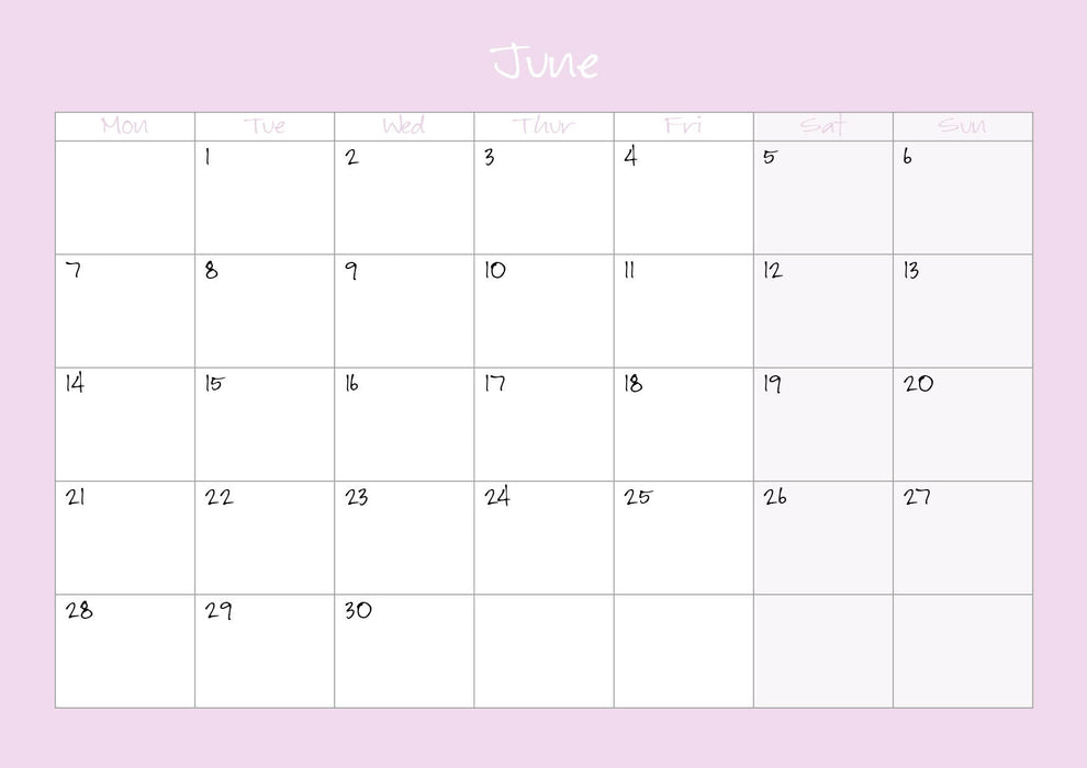 Jane Glue Calendar 2027