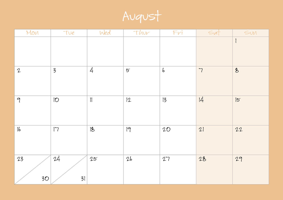 Jane Glue Calendar 2027
