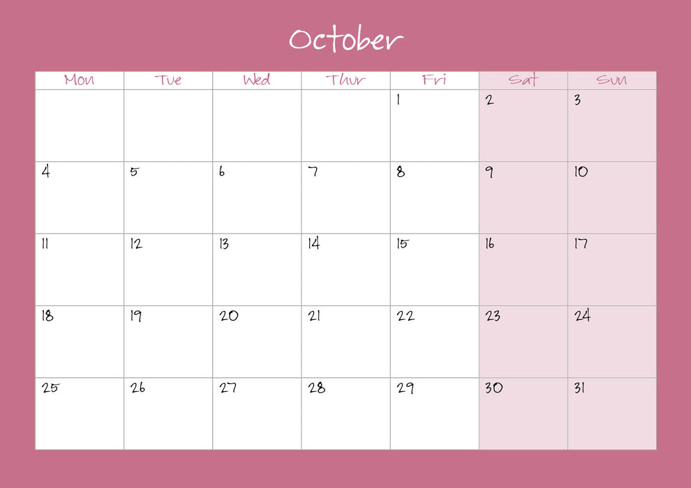 Jane Glue Calendar 2027
