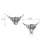 Sheila Fleet Highland Cow Small Stud Earrings in Oxidised Silver (E0304)