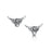 Sheila Fleet Highland Cow Small Stud Earrings in Oxidised Silver (E0304)
