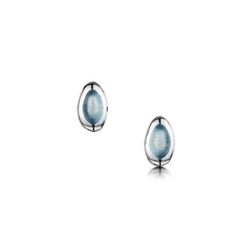 Sheila Fleet Shoreline Pebble Stud Earrings - Blue Grey (EE0167-BGREY)