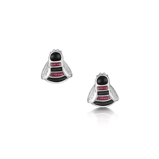 Sheila Fleet Bumblebee Small Stud Earrings in Hot Pink (EE0273-HPINK)