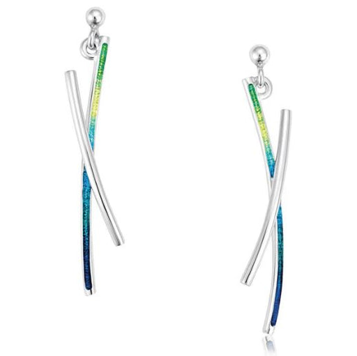 Sheila Fleet Wild Grasses Drop Earrings in Meadow (EE186)